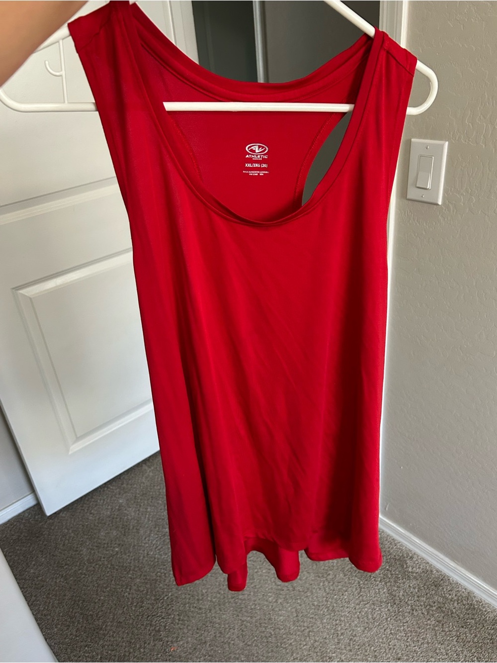 Athletic Works Bright Red Performance Racerback Tank